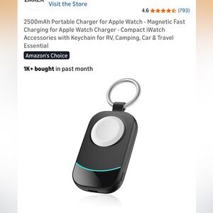 Amazon Black Charger for Apple Watch